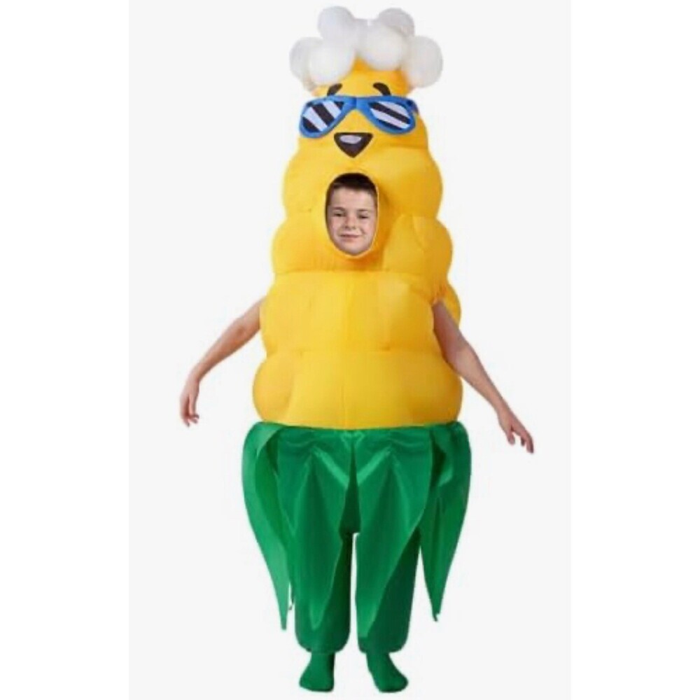 NEW Puff Me Up Corn Popcorn Ear Kids 7-10Y Inflatable Costume Open Package